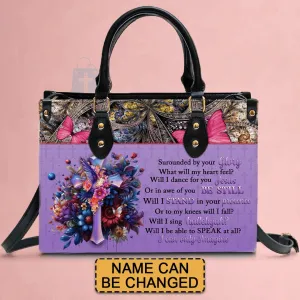 CHRISTIANARTBAG Leather Handbag - Personalized Leather Handbag - Way Maker Miracle Worker - Mini Bag - TOTE Bag.