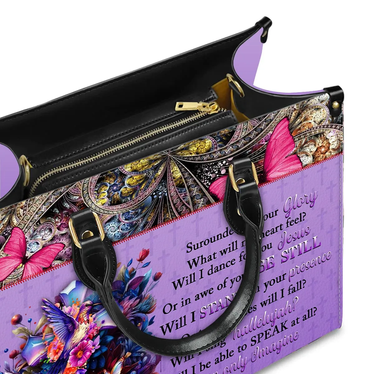 CHRISTIANARTBAG Leather Handbag - Personalized Leather Handbag - Way Maker Miracle Worker - Mini Bag - TOTE Bag.