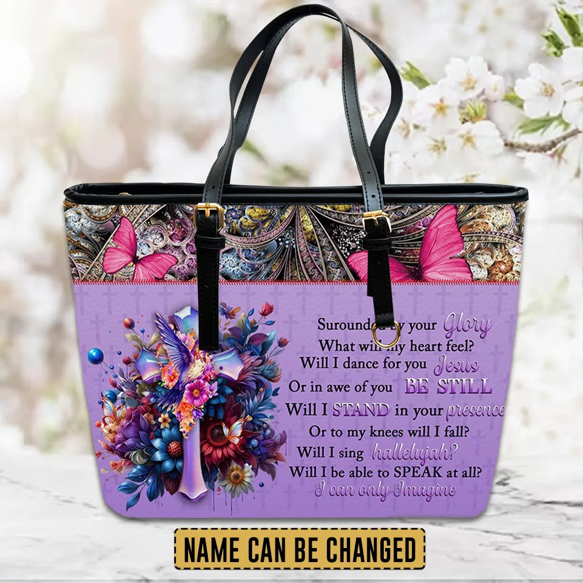 CHRISTIANARTBAG Leather Handbag - Personalized Leather Handbag - Way Maker Miracle Worker - Mini Bag - TOTE Bag.