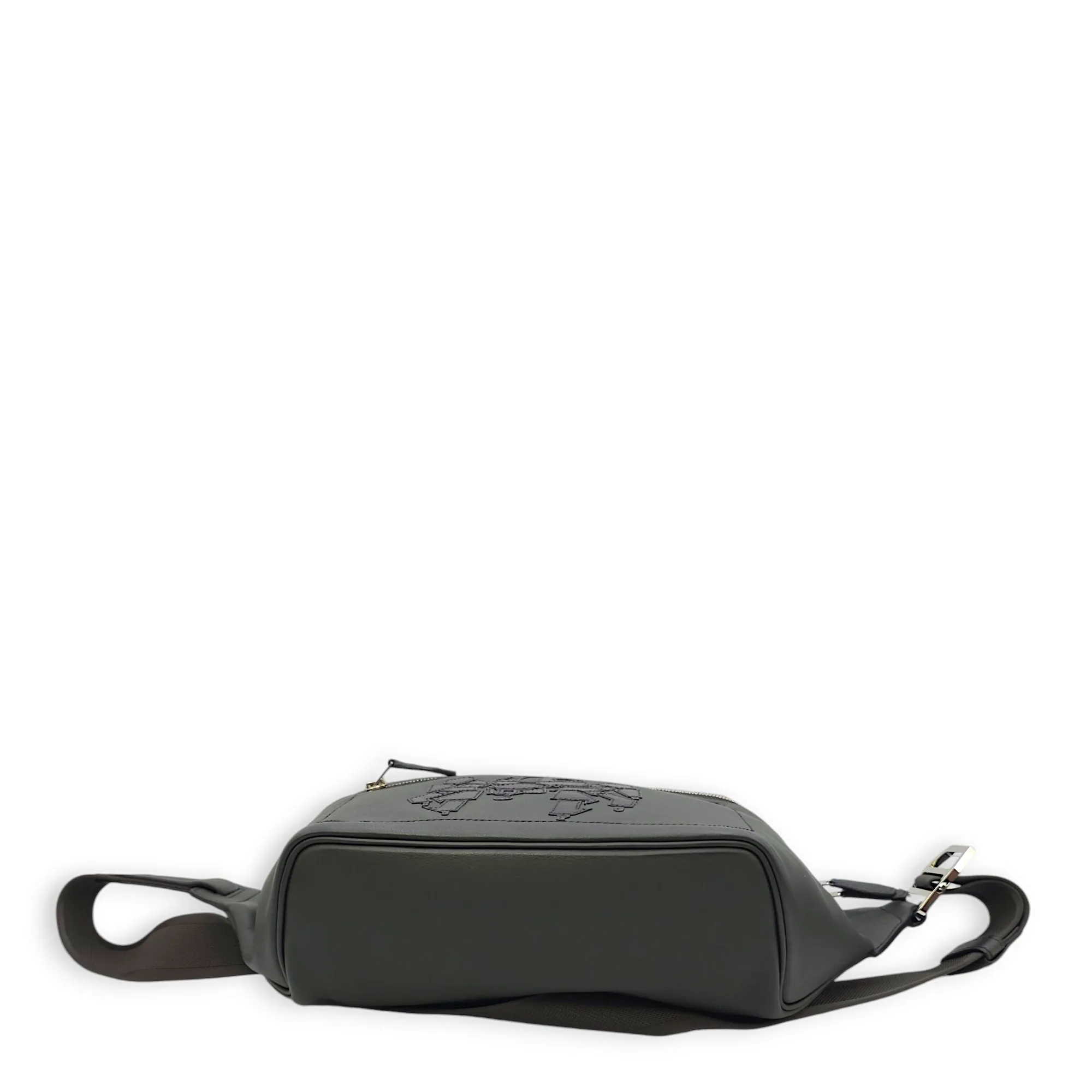 Chyslide Belt Bag GM Vert in Cristobal, Silver hardware