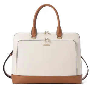 CLUCI Leather Briefcase for Women 15.6 Inch Laptop Business Computer Ladies Stylish Work Handbags Shoulder Bag