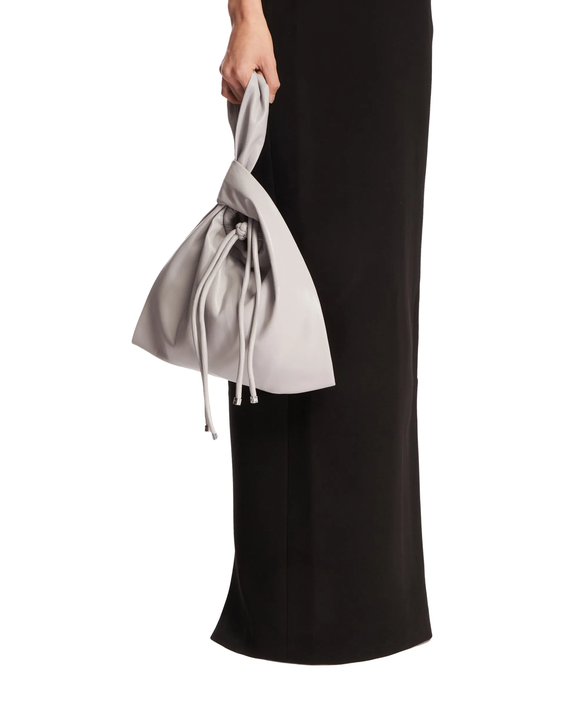 Clutch Jen In Pelle Grigia