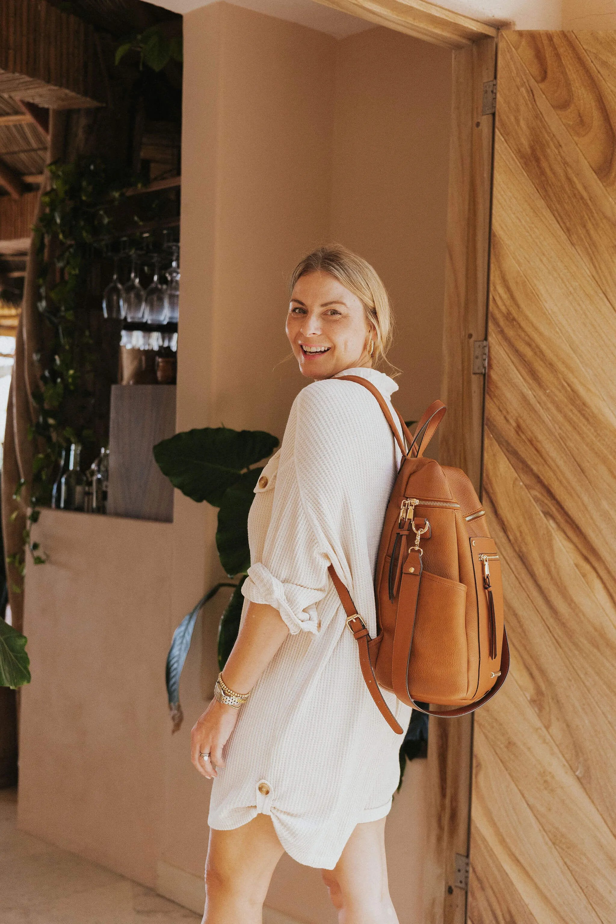 Commuter Backpack Cognac