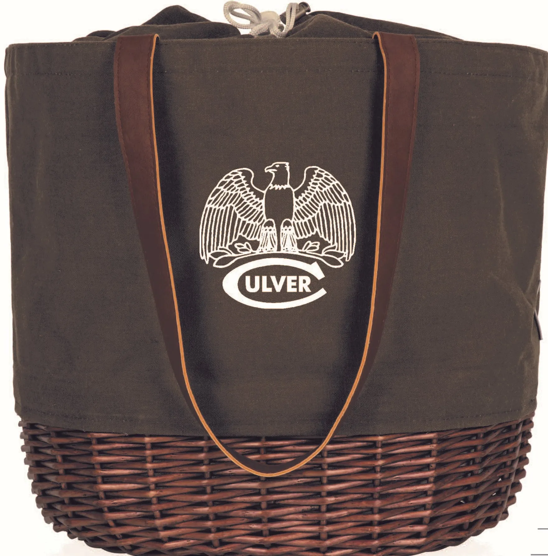 Coronado Canvas and Willow Basket Tote