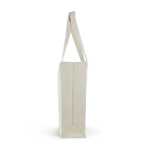 Cotton Canvas Gusset Shopping Bag