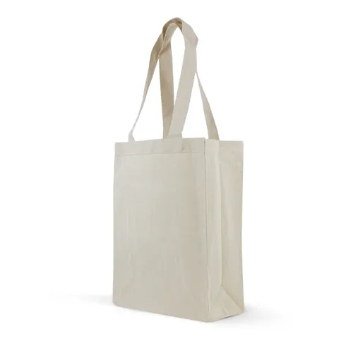 Cotton Canvas Gusset Shopping Bag