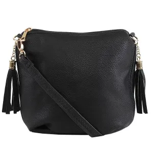Crossbody Bag w/ 2 Side Tassel Zippers w/ MONOGRAM INCLUDED
