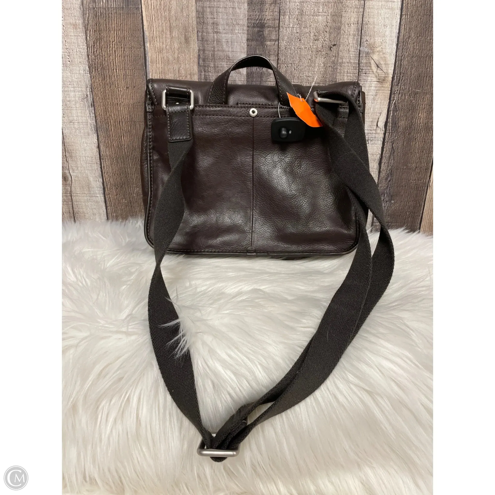 Crossbody Leather By Fossil, Size: Medium