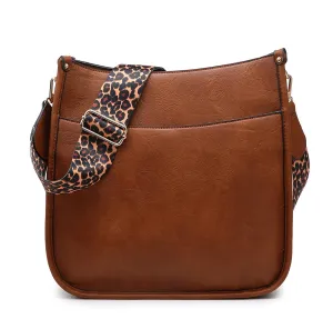 Crossbody with Guitar Strap-Dark Tan