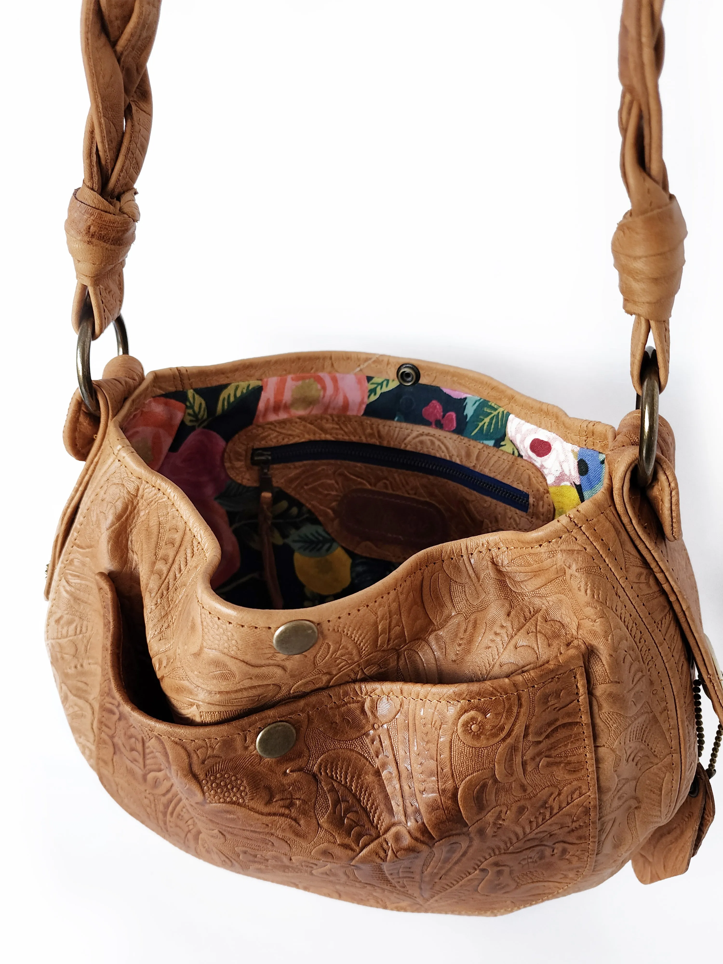 Dakota Companion Bag - Tawny Embossed Floral