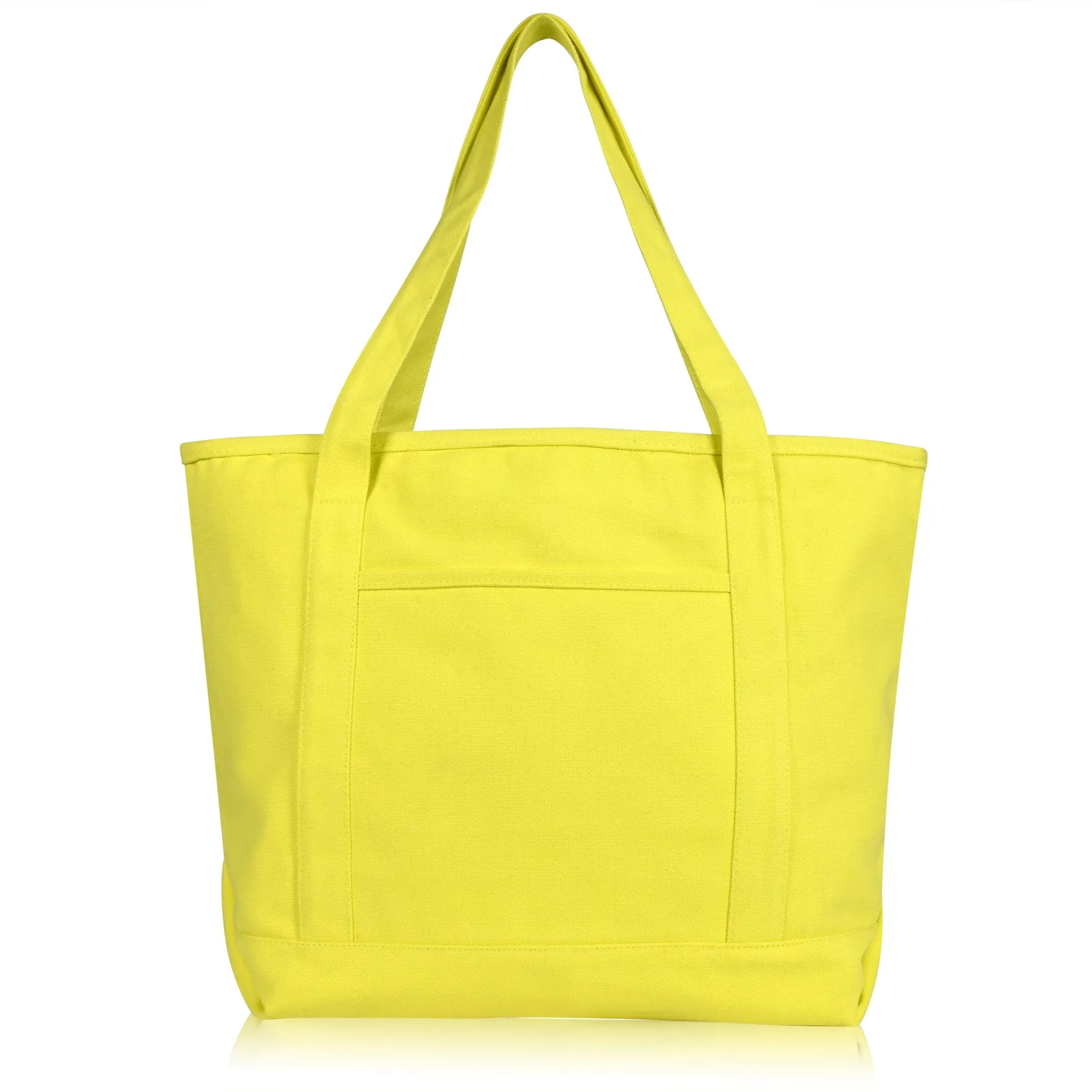 Dalix  20" Solid Color Soft Canvas Tote Bag