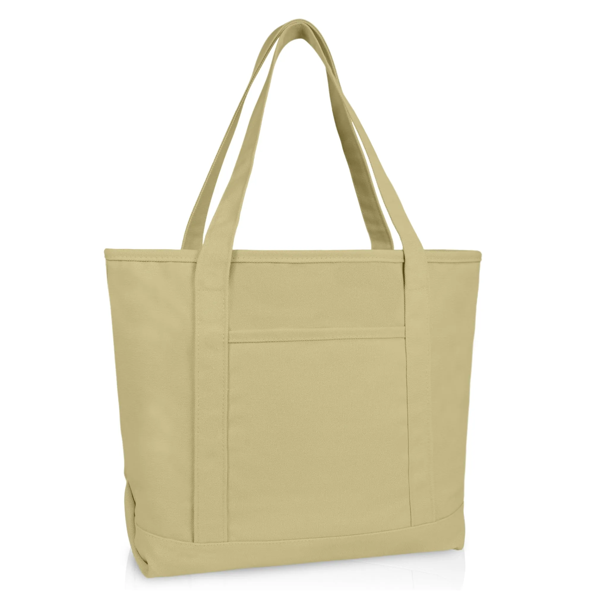 Dalix  20" Solid Color Soft Canvas Tote Bag
