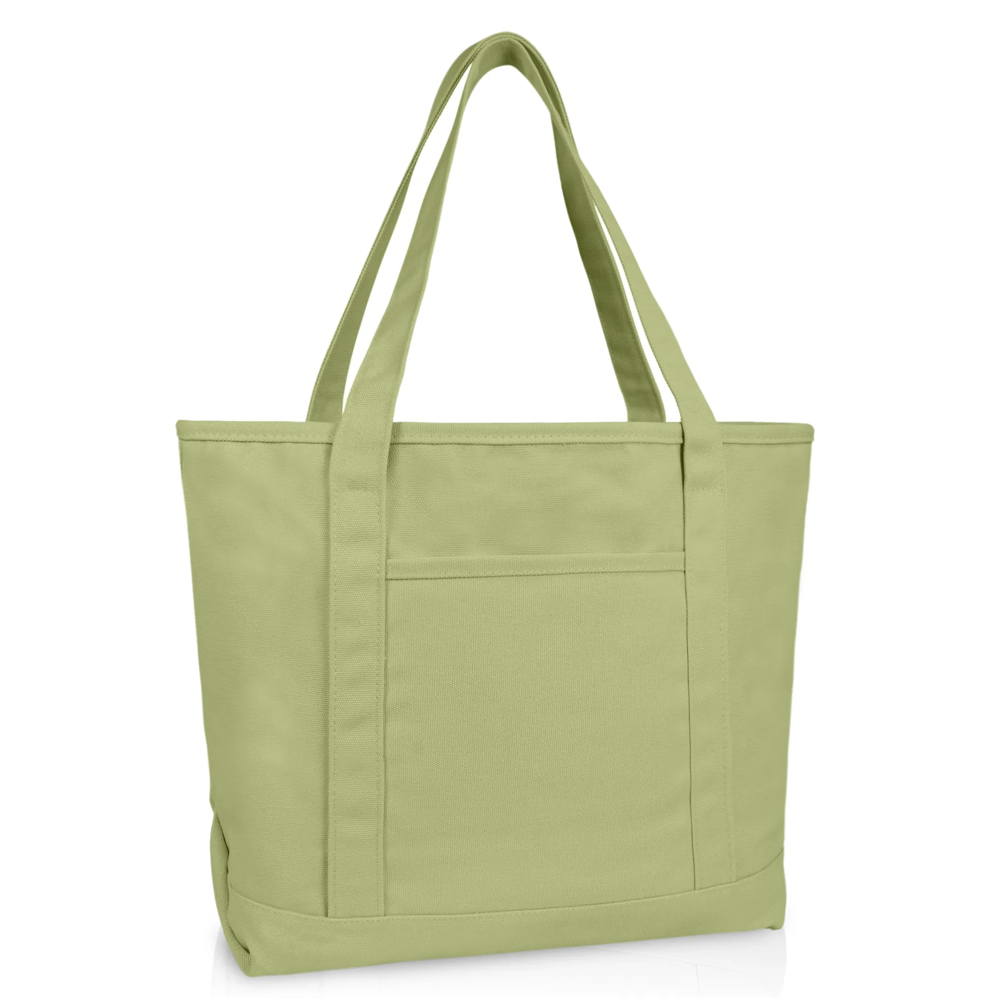 Dalix  20" Solid Color Soft Canvas Tote Bag