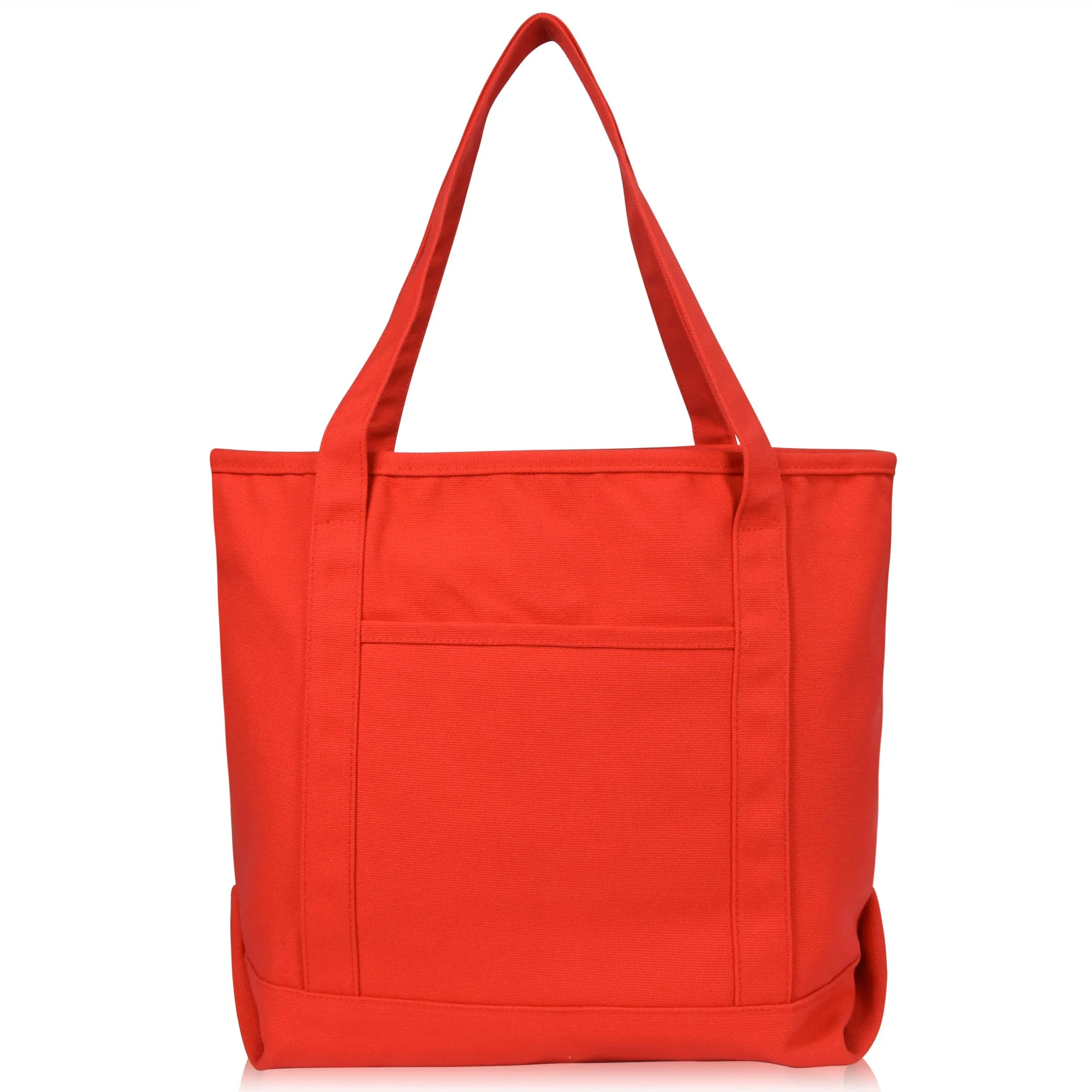 Dalix  20" Solid Color Soft Canvas Tote Bag