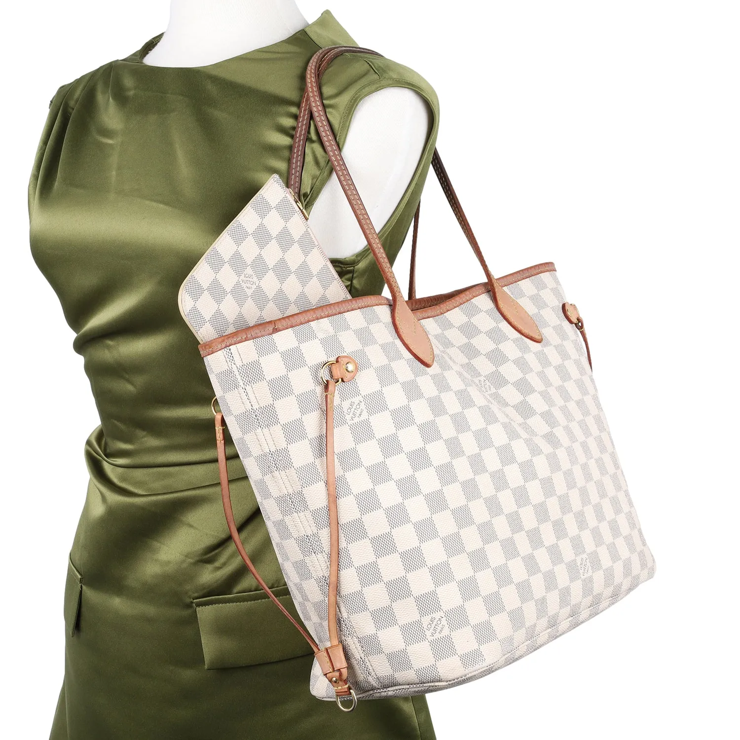 Damier Azur Canvas Neverfull MM Tote
