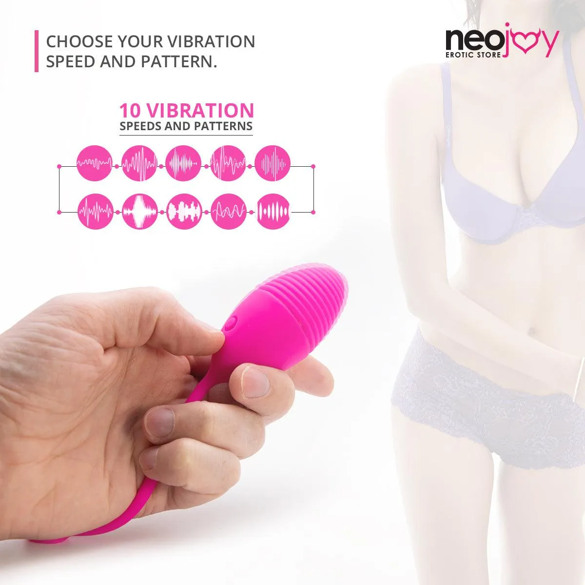 Dancing Fairy Egg Pink - Silicone - 18cm - Pink