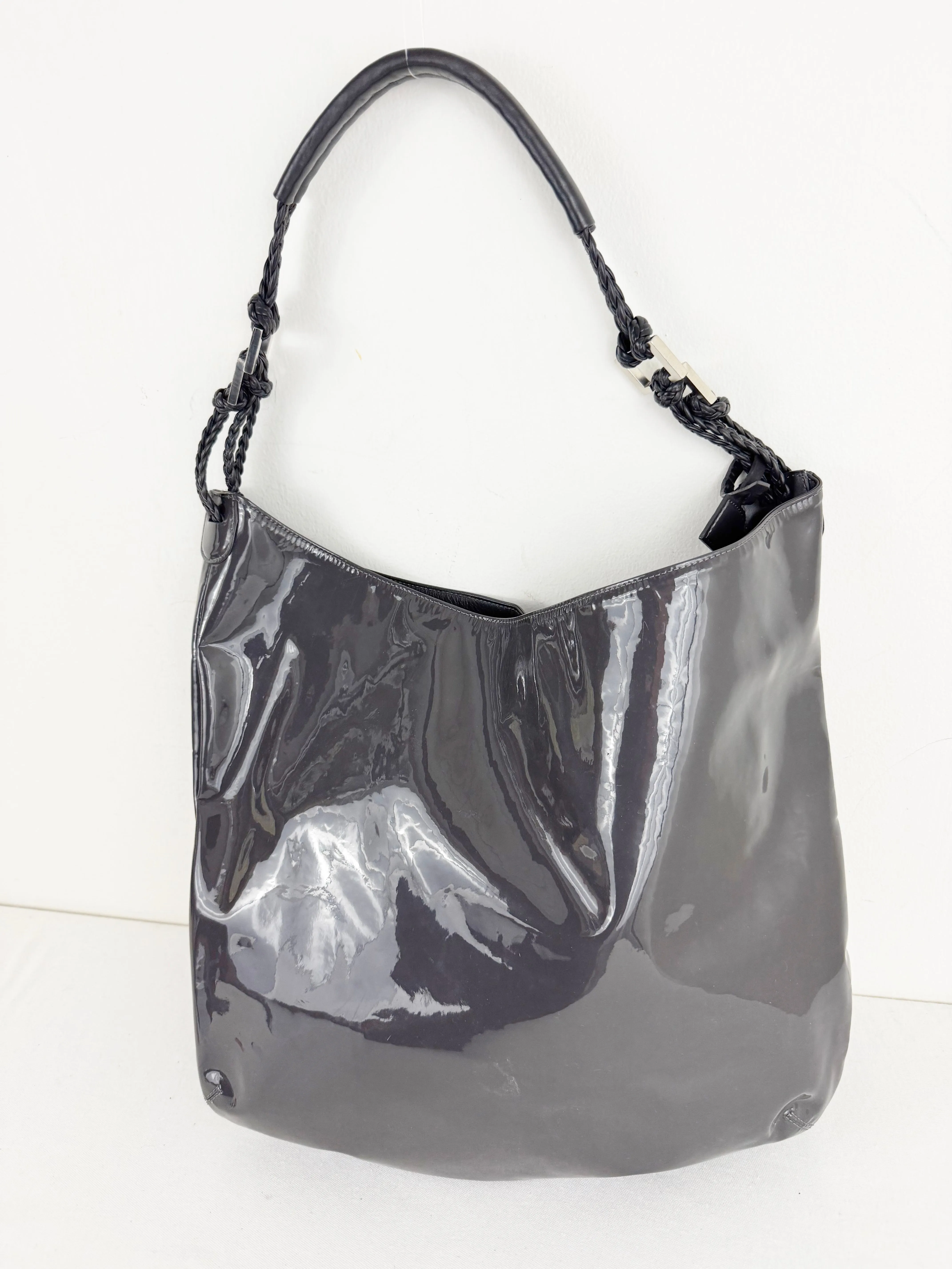 Delvaux Patent Leather Hobo