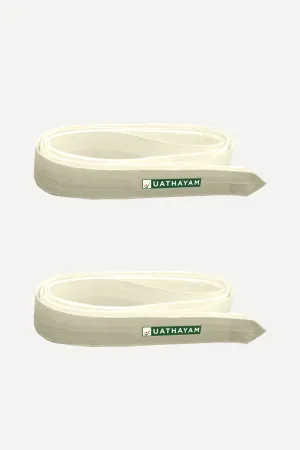 Dhoti Belt - Cream Pack of 2 Combo For Mens | Uathayam
