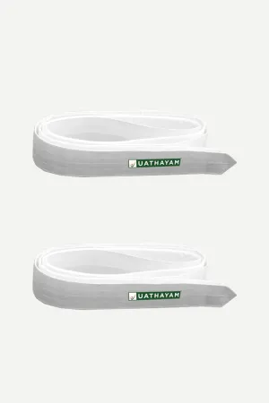 Dhoti Belt - White Pack of 2 Combo For Mens | Uathayam