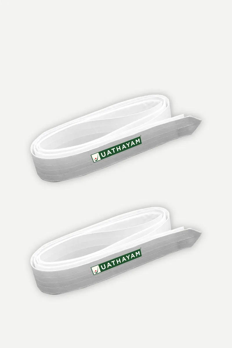 Dhoti Belt - White Pack of 2 Combo For Mens | Uathayam