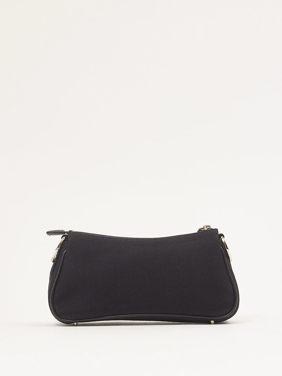 Dior Black Canvas Crystal Detail Vintage 2003 Evening Bag