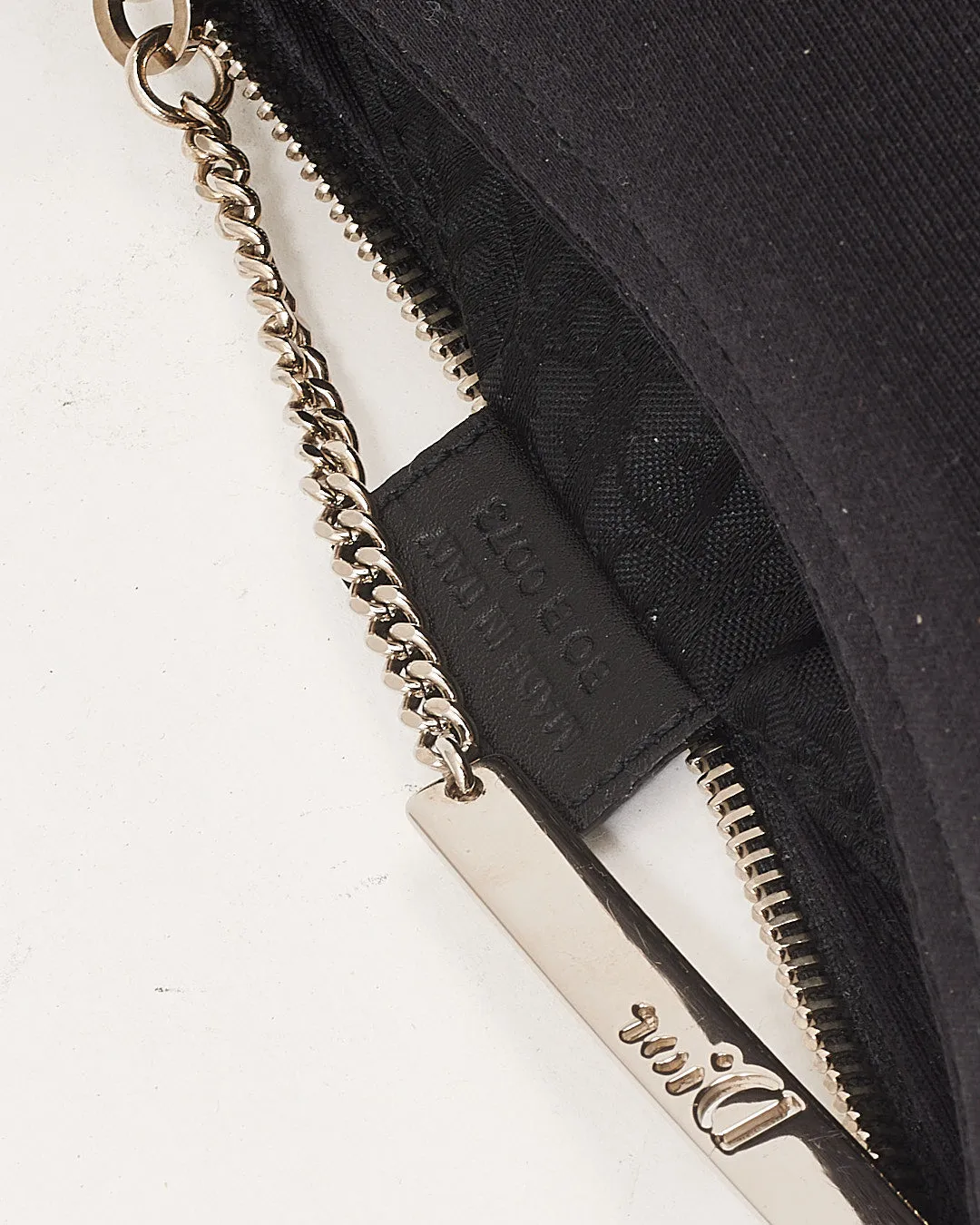 Dior Black Canvas Crystal Detail Vintage 2003 Evening Bag