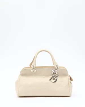 Dior Cream Leather Cannage Top Handle Bag