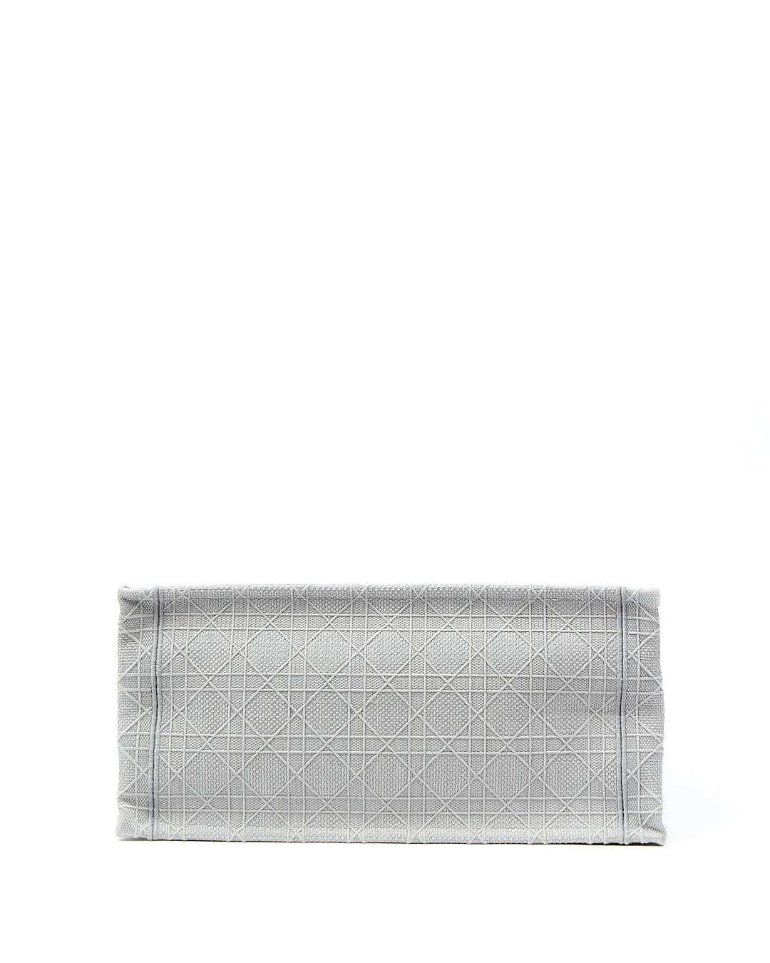 Dior Grey Cannage Fabric Medium Book Tote Bag