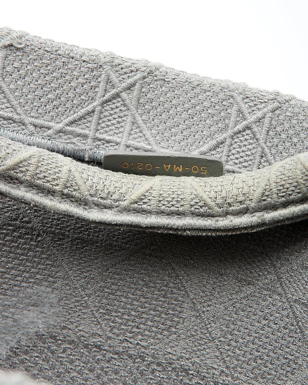 Dior Grey Cannage Fabric Medium Book Tote Bag