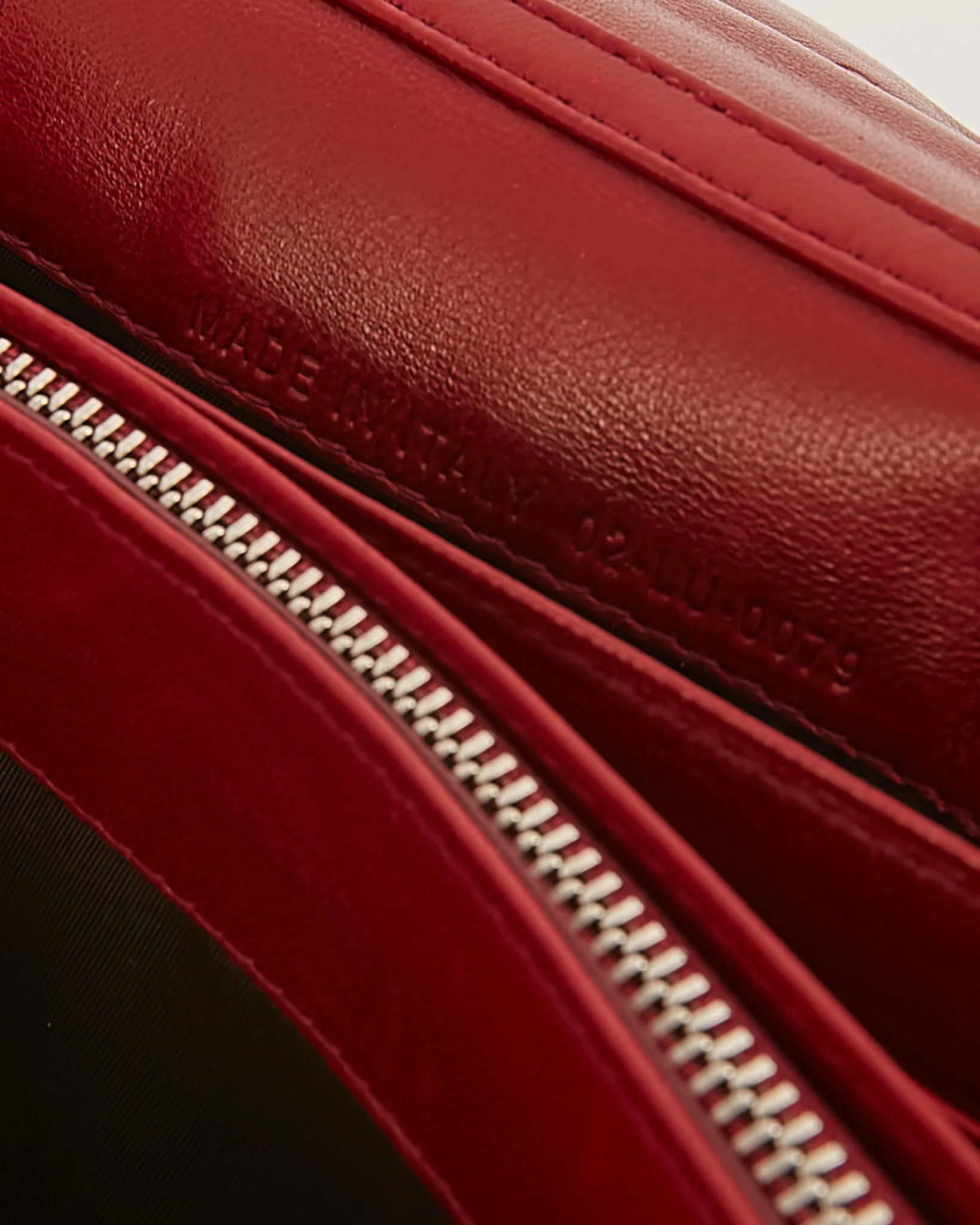 Dior Red Smooth Leather Demi Lune Wallet On Chain Shoulder Bag