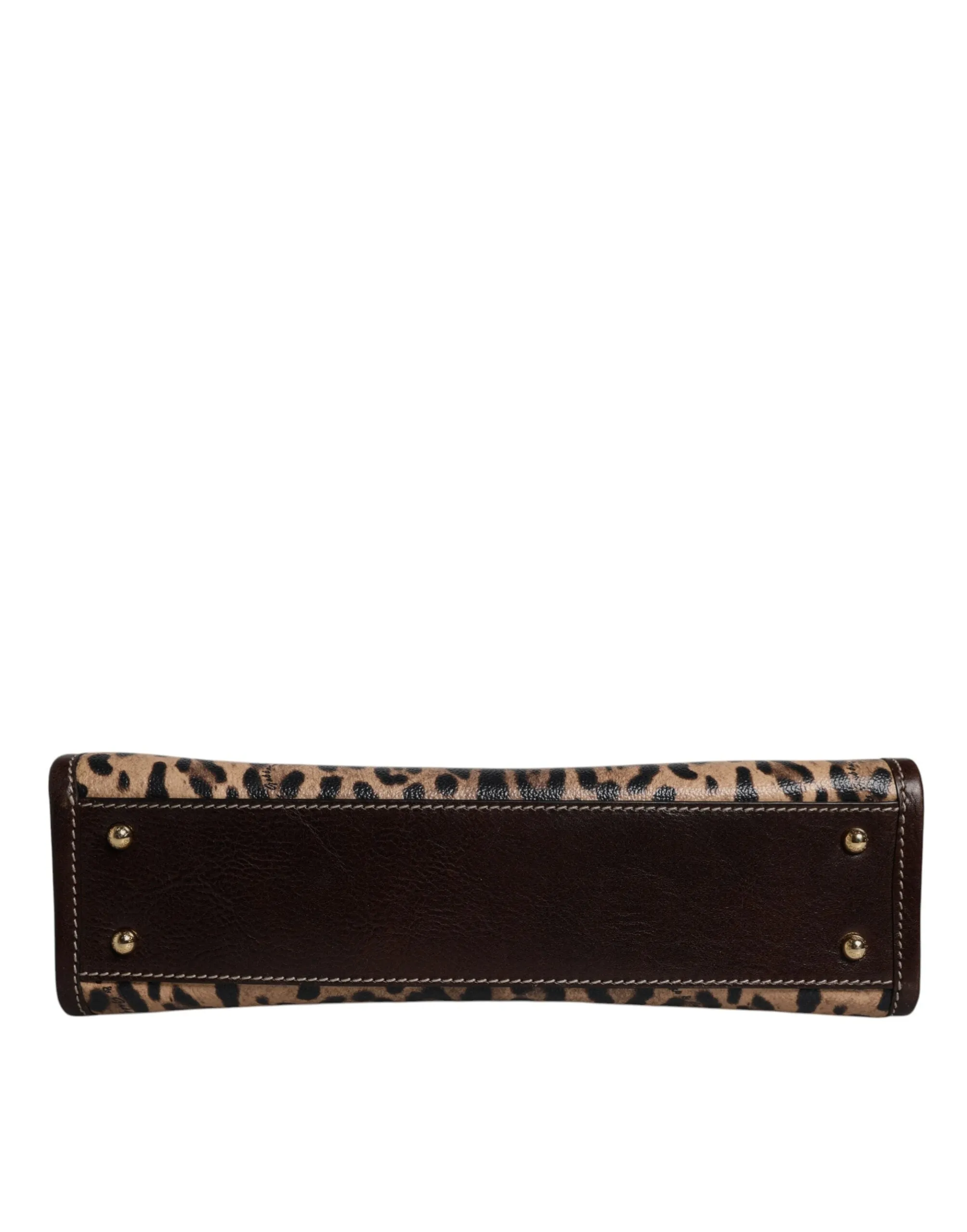 Dolce & Gabbana Brown Leopard Leather Shoulder Strap Tote Bag