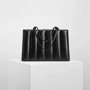 DRIVE BAG | black leather with silver