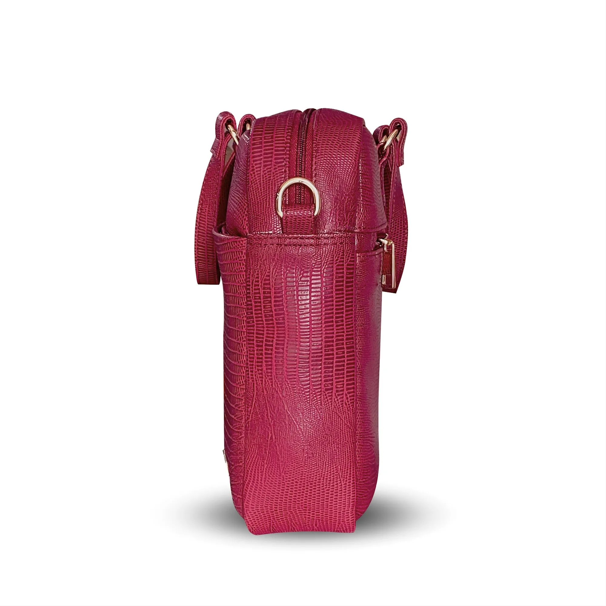 Durable Office Bag Maroon | Vegan Leather Laptop Bag with Reinforced Stitching