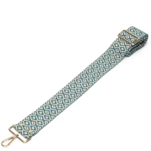 Elie Beaumont Bag Strap - Blue Knitted Diamonds