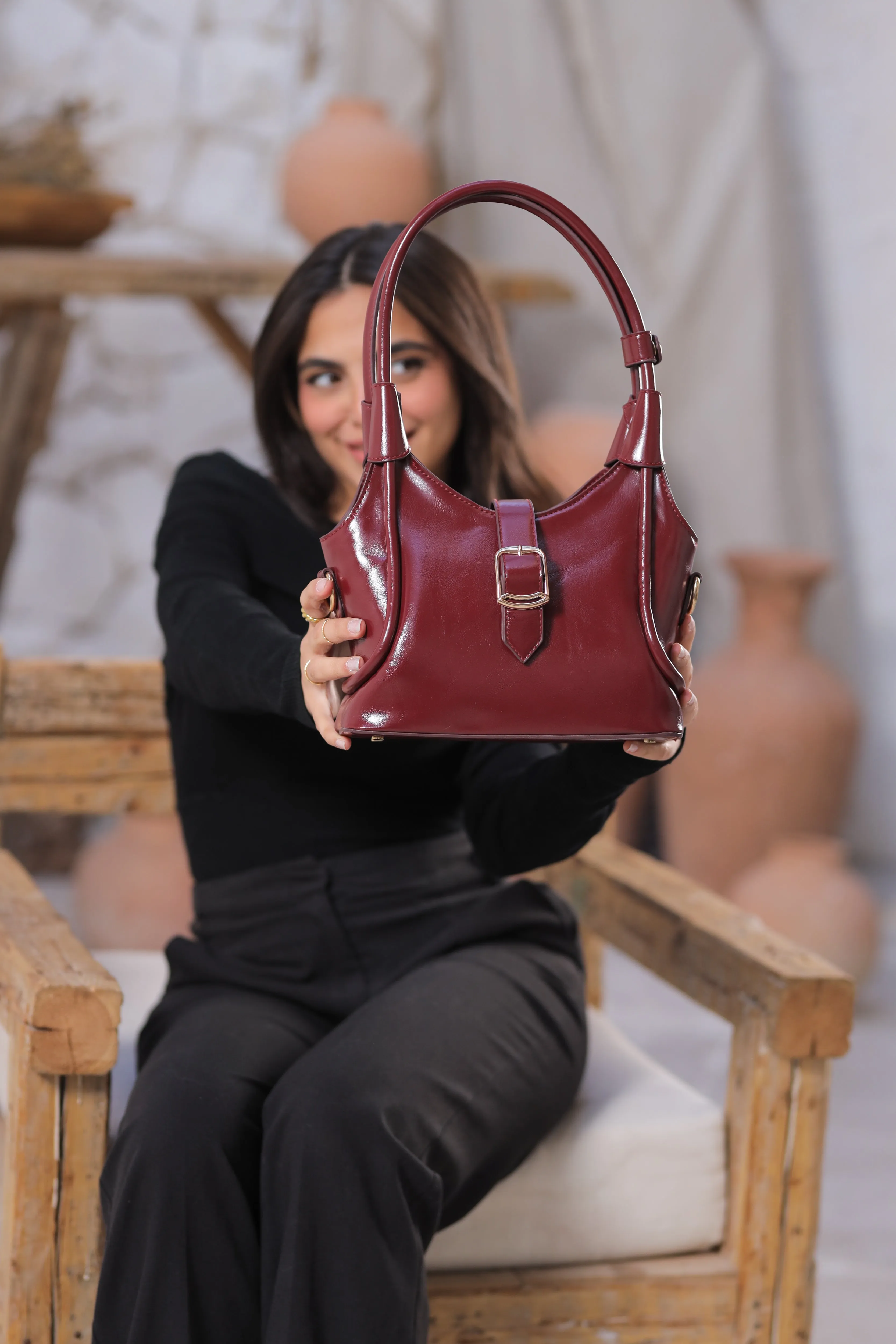 Everyday Essentials Tote Bag - Burgundy