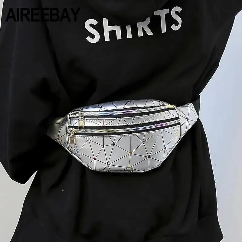 Fashion Holographic Women Waist Bags Modern Fanny Pack Adjustable Belt Bag Excellent Design Waist Packs Chest Phone Pouch