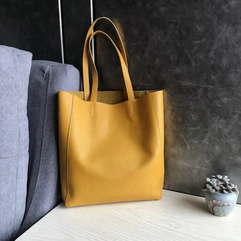 Fashion Womens Black Leather Oversize Tote Bags Black Shoulder Tote Bag Handbag Tote For Women