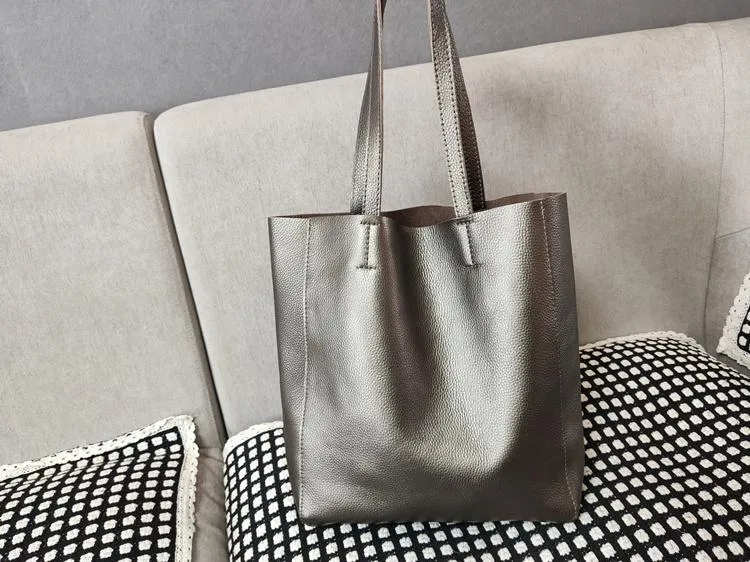 Fashion Womens Black Leather Oversize Tote Bags Black Shoulder Tote Bag Handbag Tote For Women