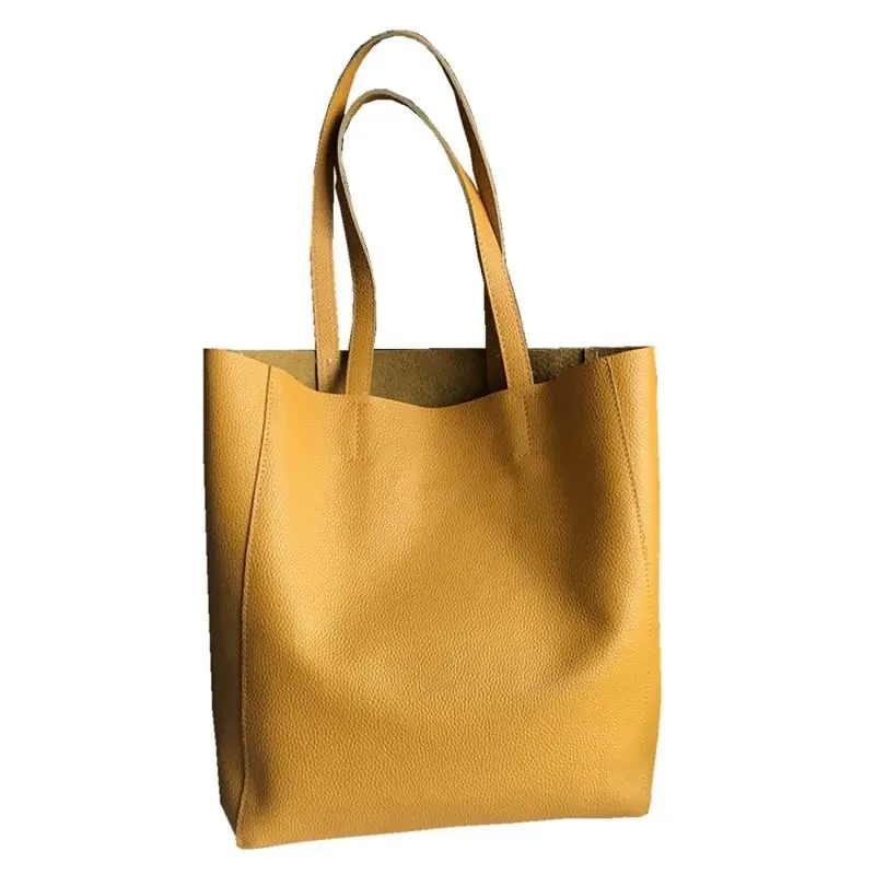 Fashion Womens Black Leather Oversize Tote Bags Black Shoulder Tote Bag Handbag Tote For Women