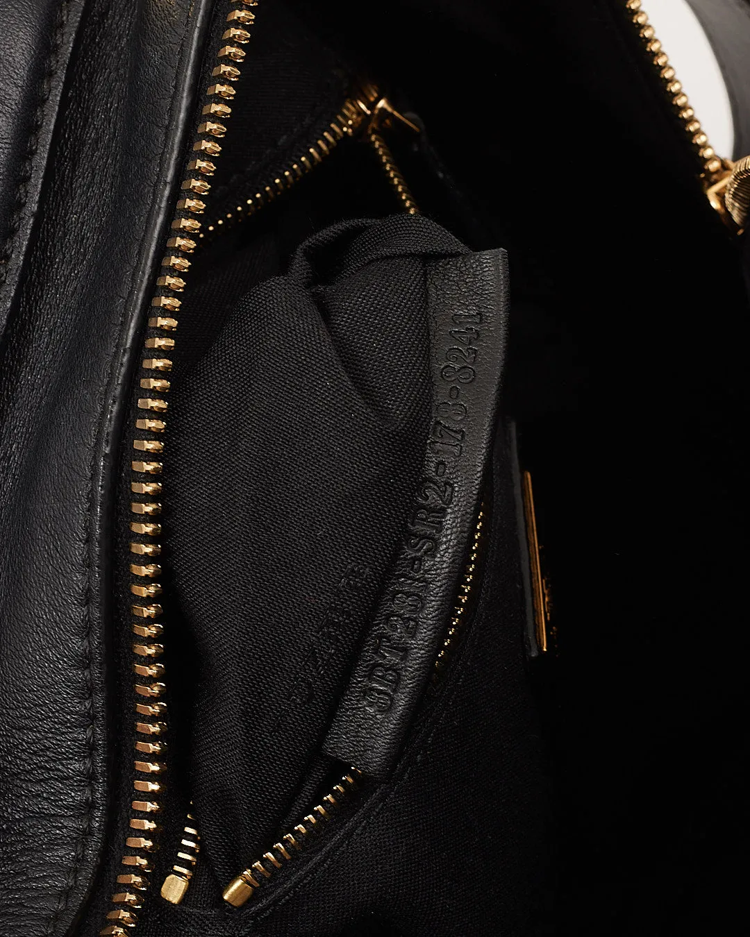 Fendi Black Leather Pyramid Studded Backpack Style Shoulder Bag