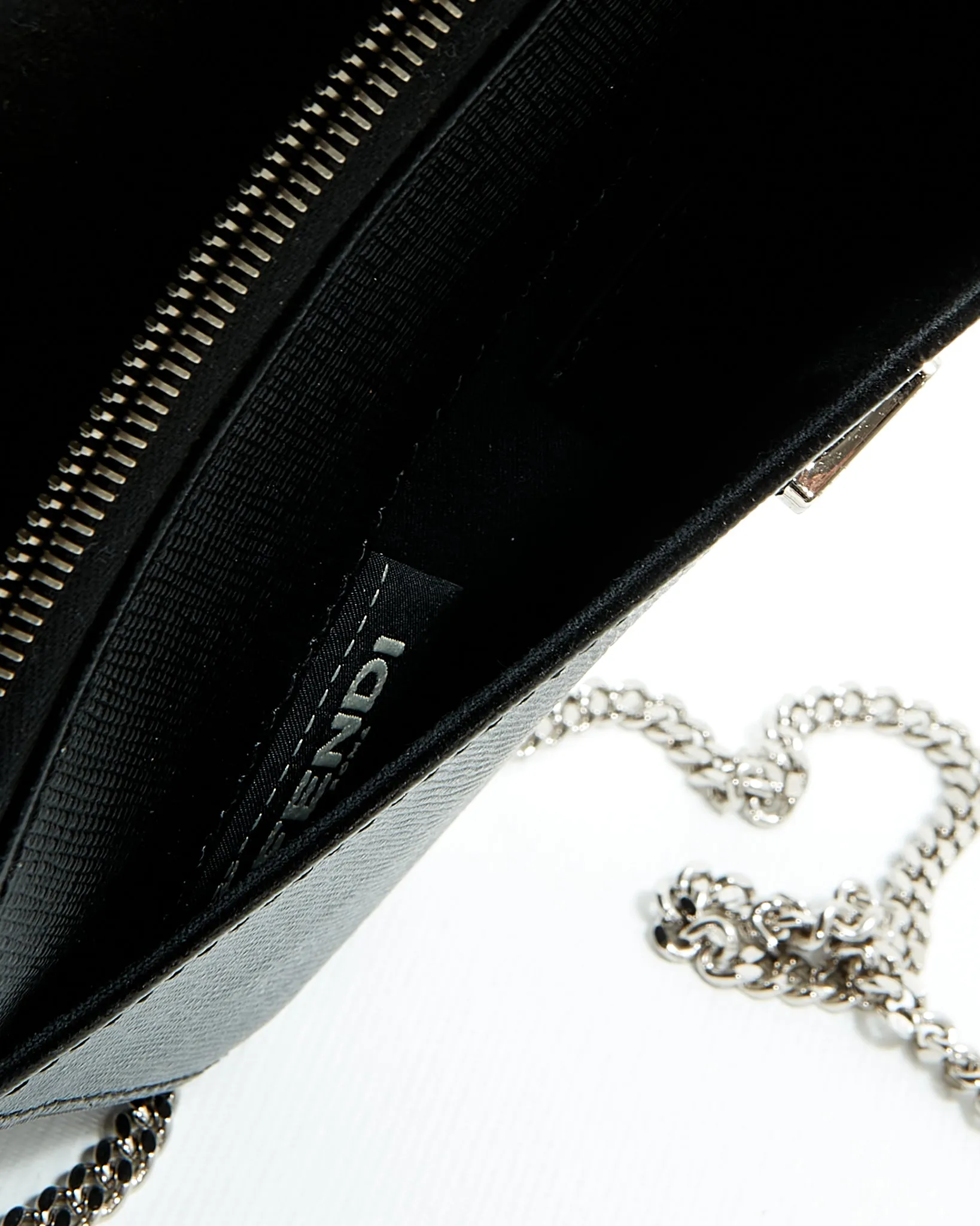 Fendi Black Studded Karlito Wallet On Chain