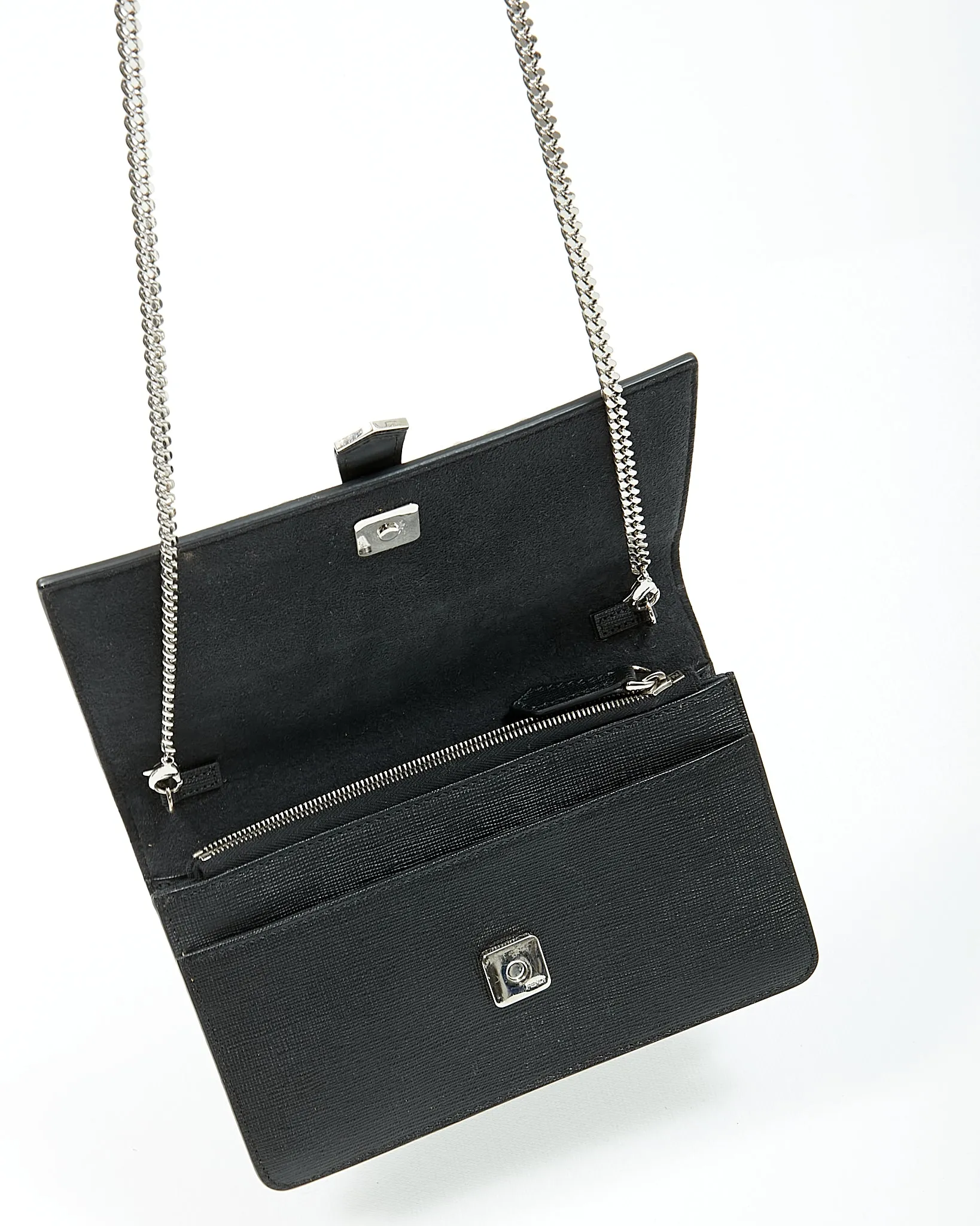 Fendi Black Studded Karlito Wallet On Chain
