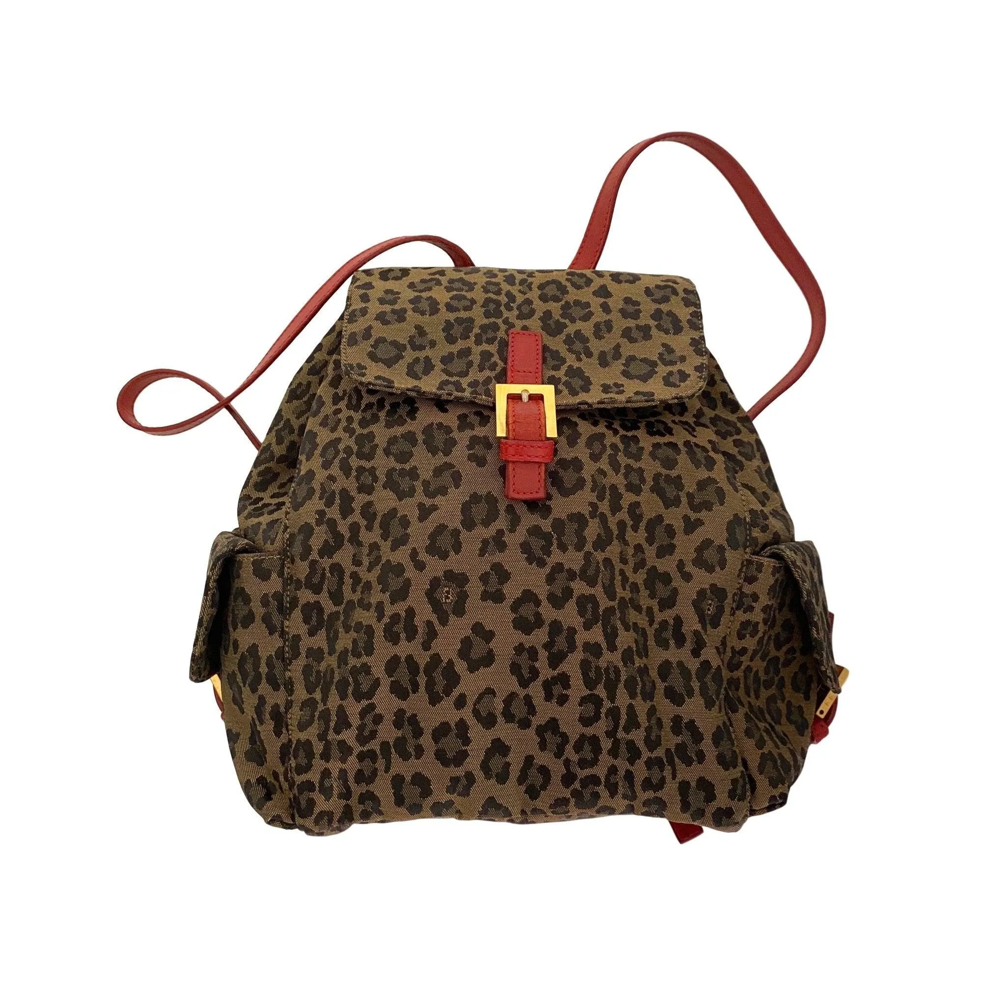 Fendi Brown Cheetah Mini Backpack