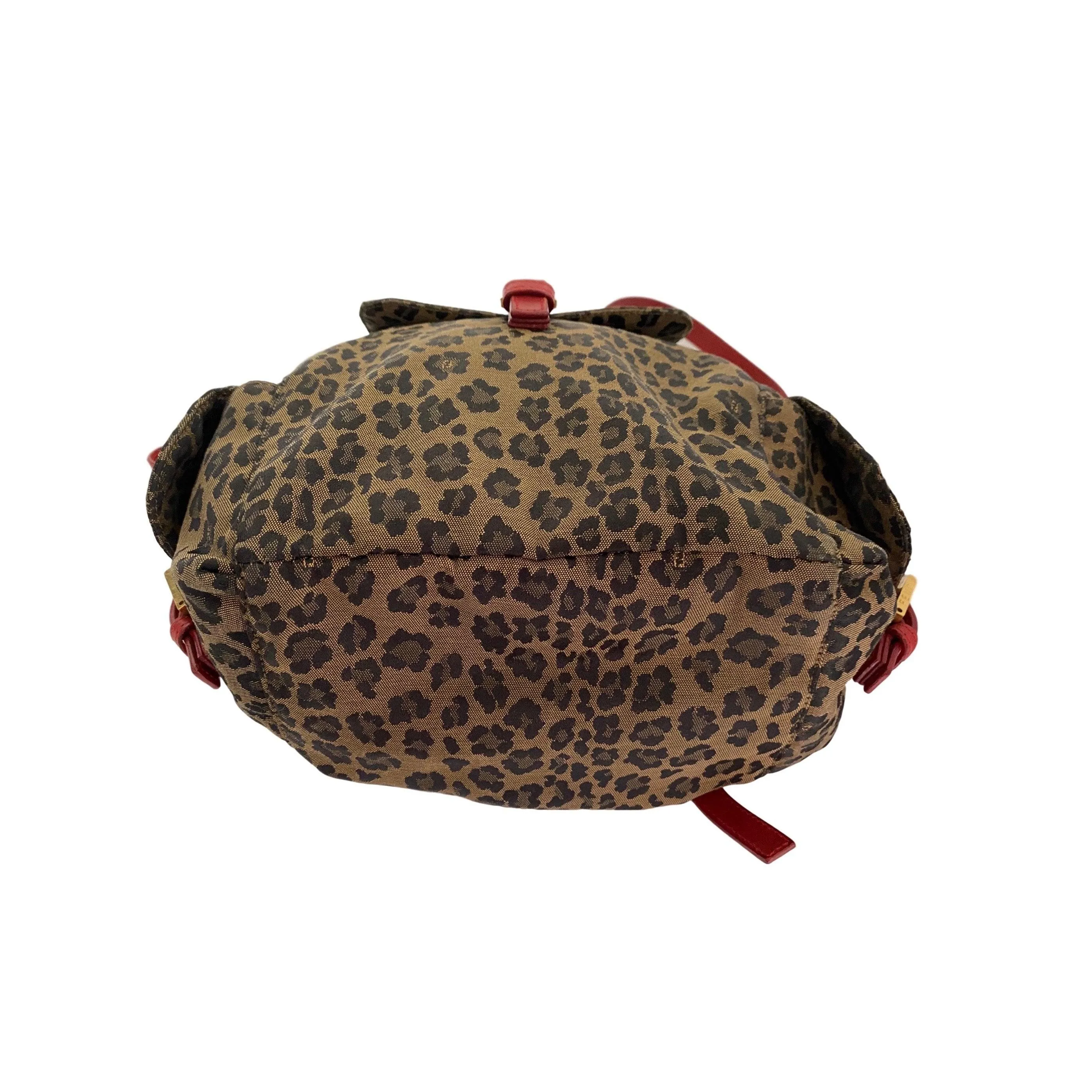 Fendi Brown Cheetah Mini Backpack