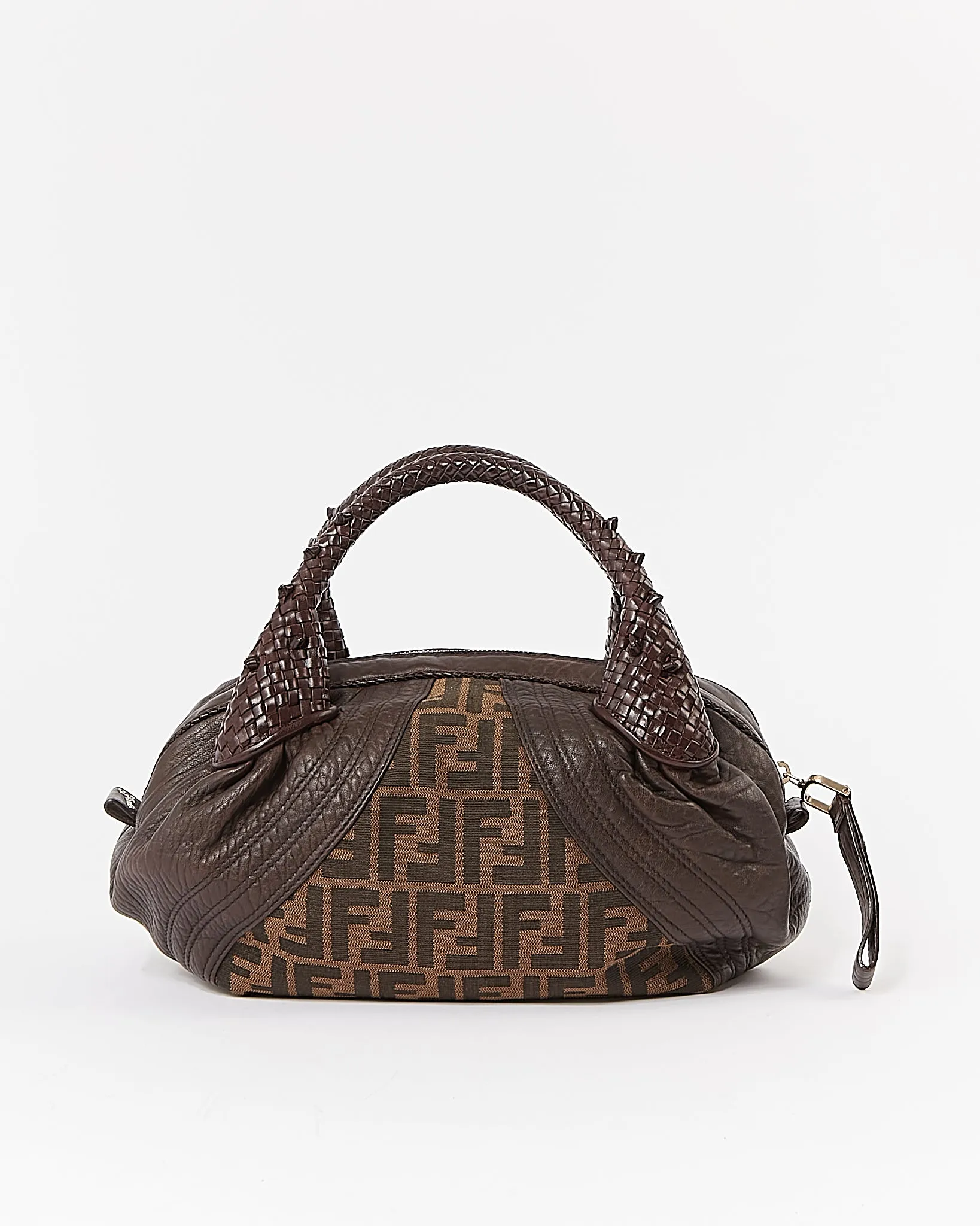 Fendi Brown Zucca Print Canvas & Leather Baby Spy Bag