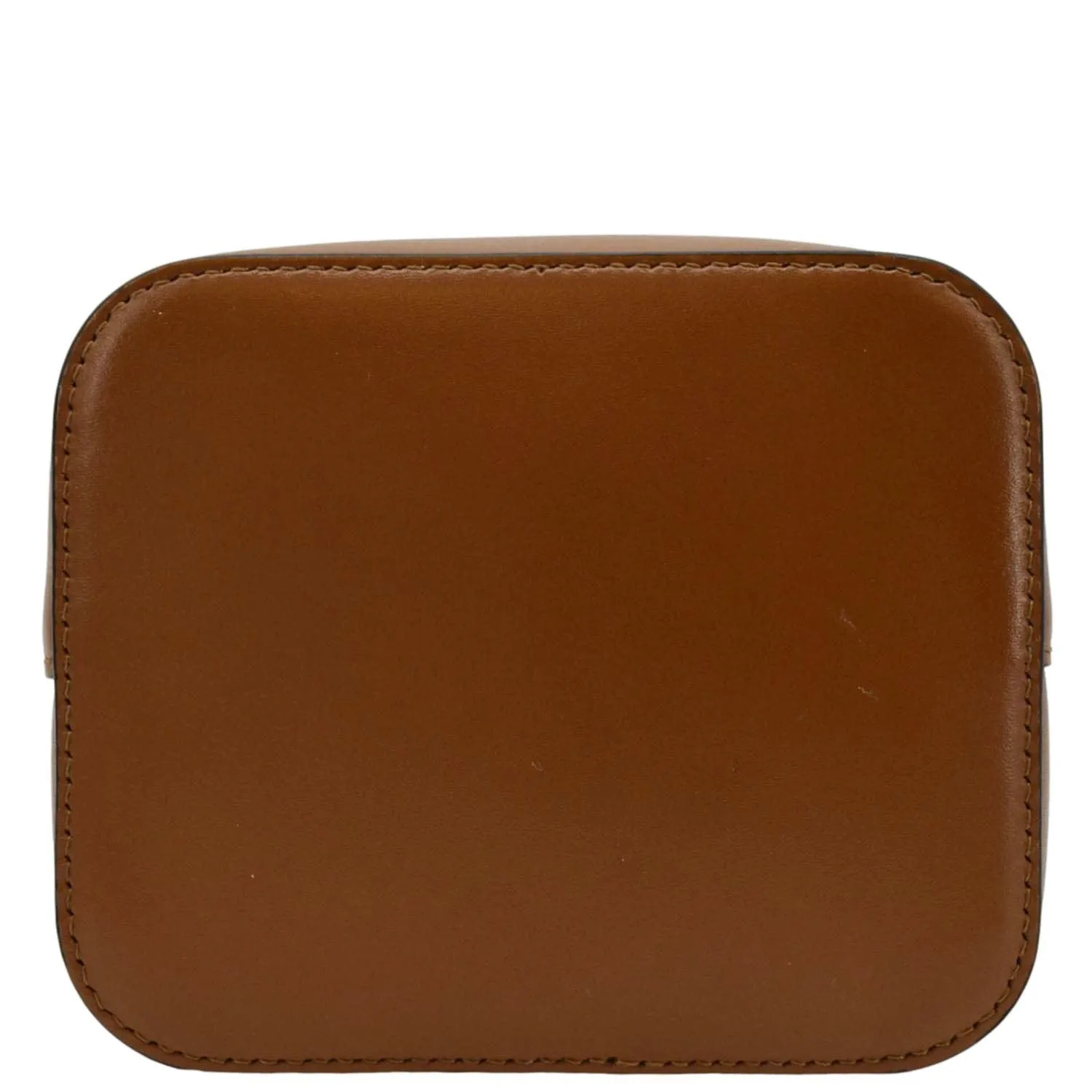 FENDI Mon Tresor Leather Bucket Hobo Bag Brown