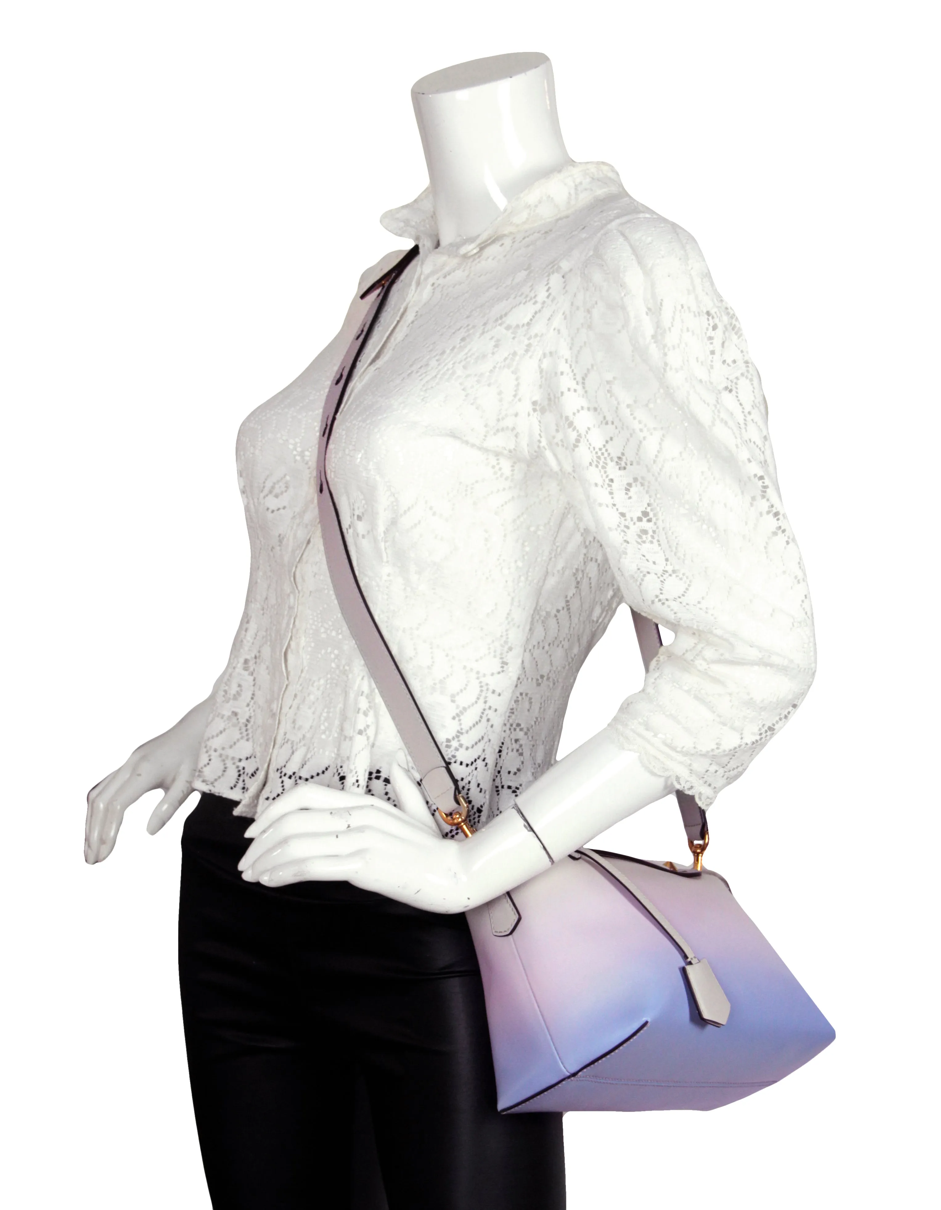 Fendi Purple Ombre By The Way Medium Boston Crossbody Bag