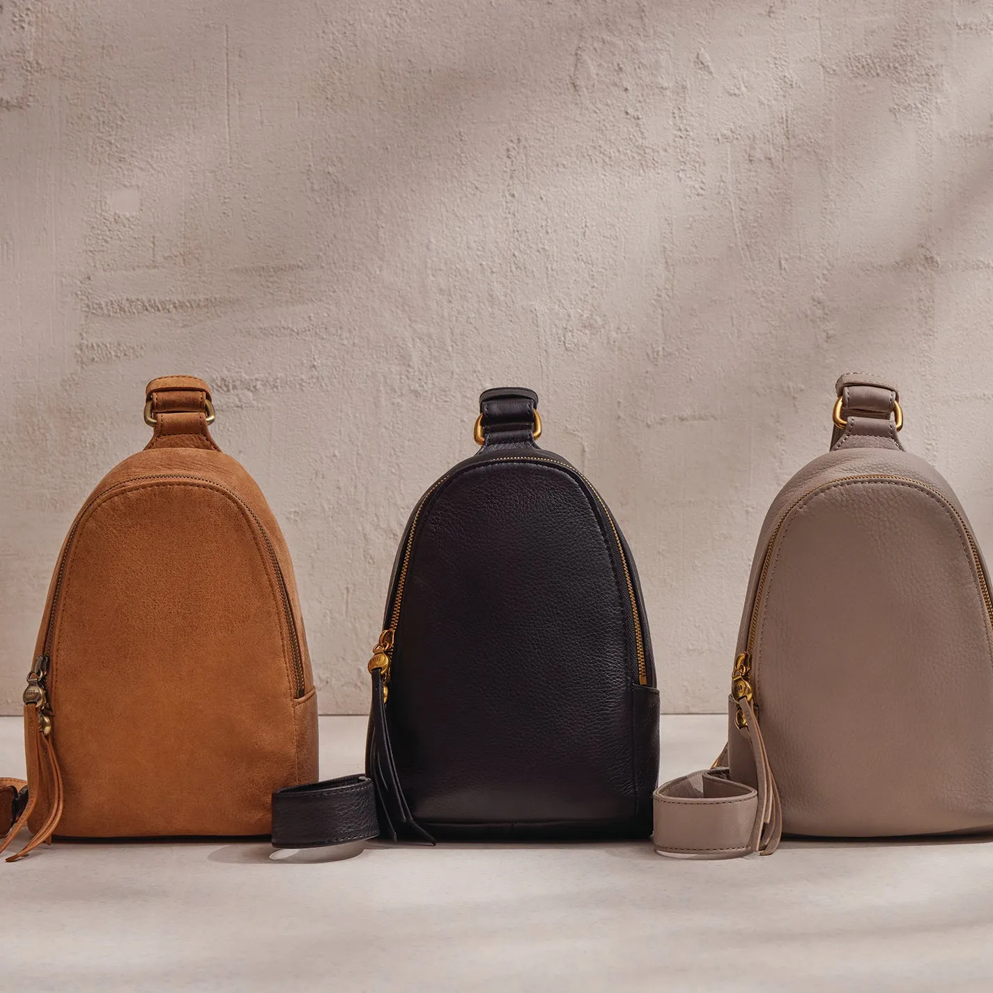 Fern Sling In Buffed Leather - Whiskey