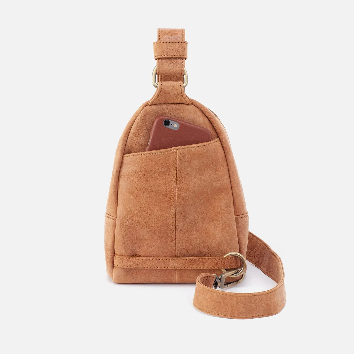 Fern Sling In Buffed Leather - Whiskey