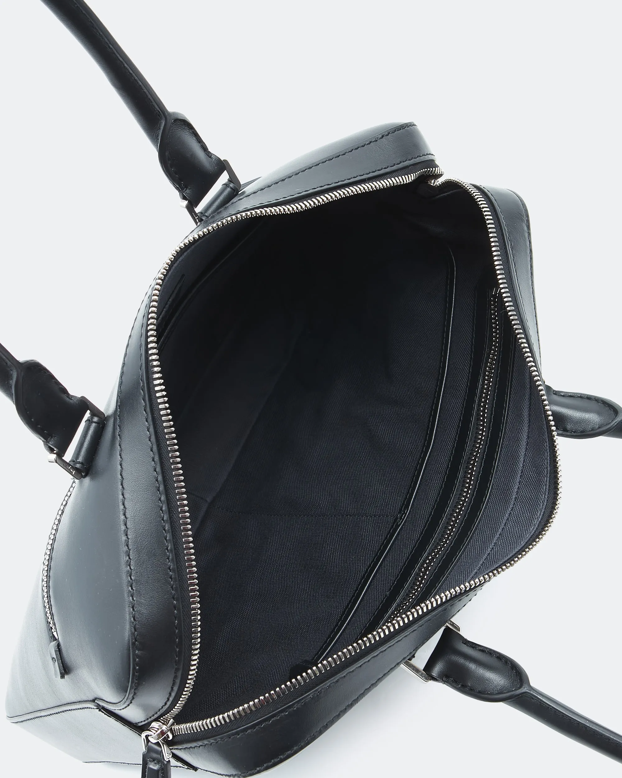 Ferragamo Black Leather Briefcase Bag